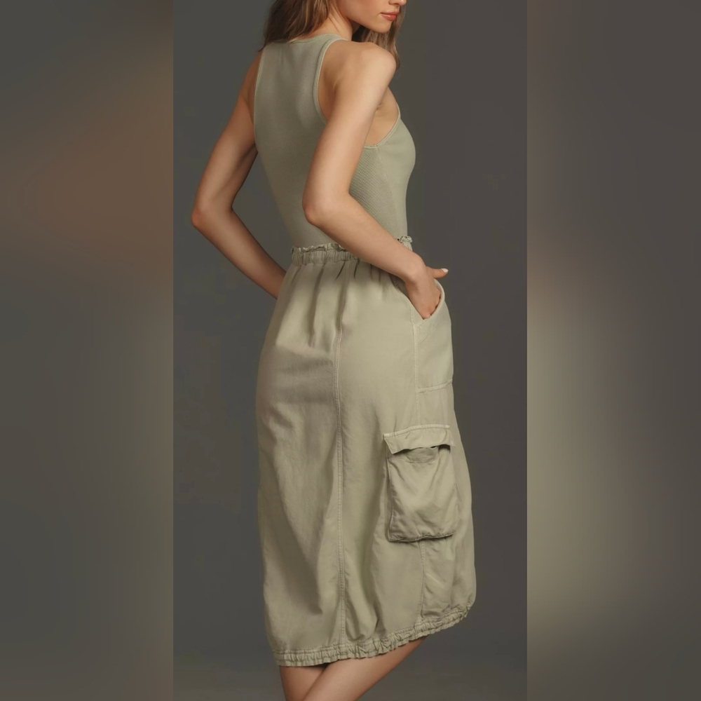 Anthropologie Daily Practice Be Bold Racerback Twofer Dress - Picture 5 of 9